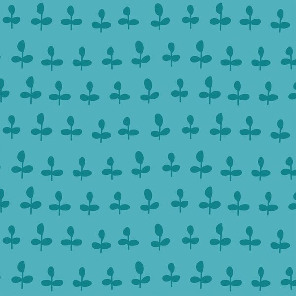 Leaves in Teal on Aqua