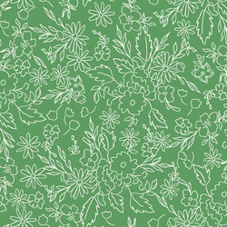 Floral Sketch in Clover