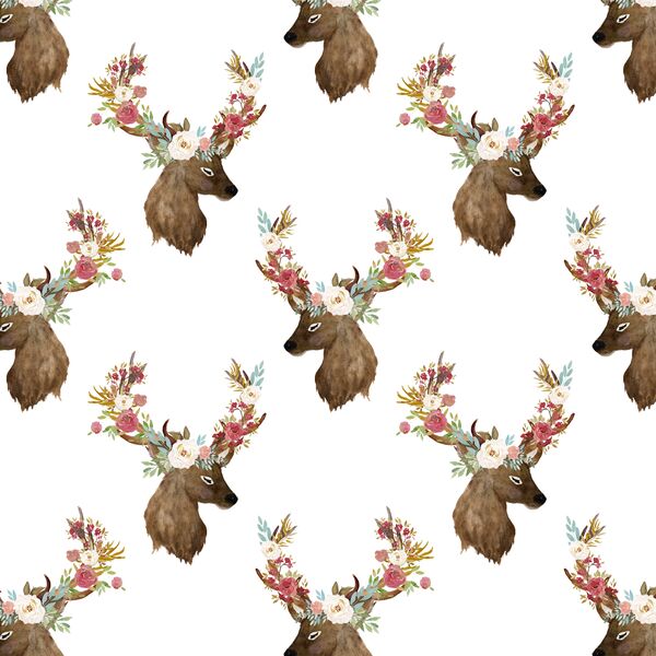 Little Autumn Deer in White