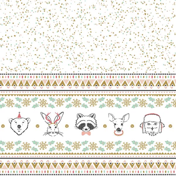 Oh What Fun Border in Sweet