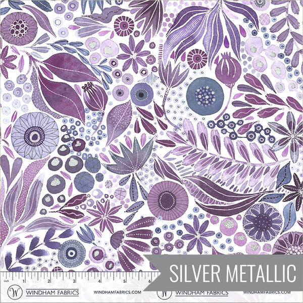 Wild Woodland in Lilac Metallic