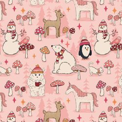 Festive Forest Friends in Petal Pink