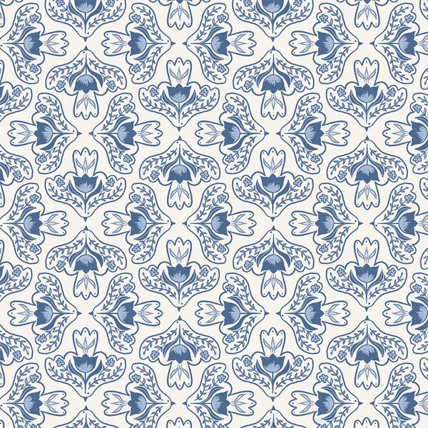 Flutter and Bloom in Soft Midnight Blue