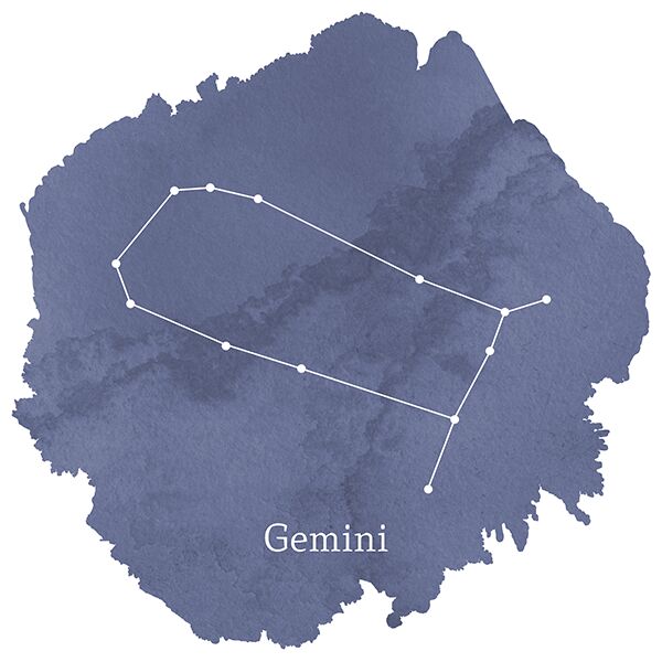 Gemini Sign Panel in Indigo