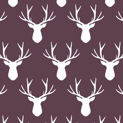 Stag Silhouette in Raisin