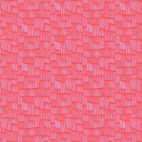 Brush Lines in Red Pink