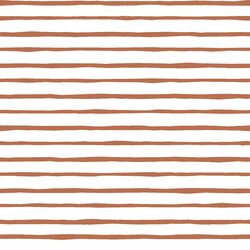 Artisan Stripe in Terracotta on White