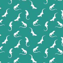 Iguana Silhouette in Jade