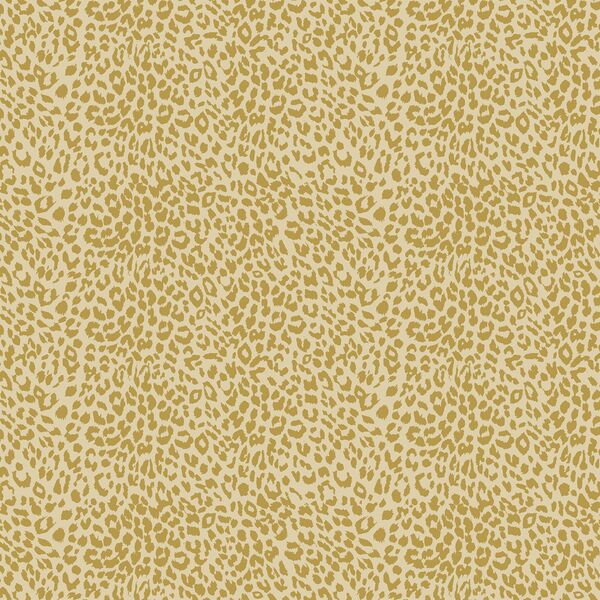 Small Leopard in Gold Glow on Soft Taupe