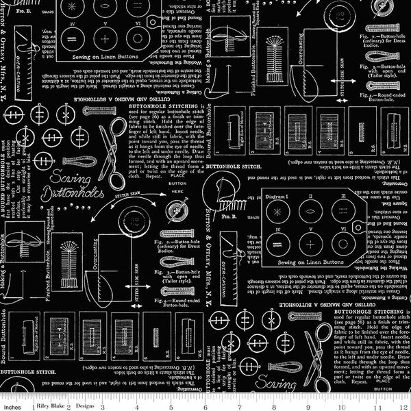 Sewing Notes in Black