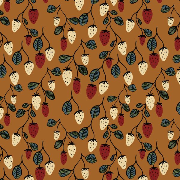 Little Wild Strawberries in Honey Brown