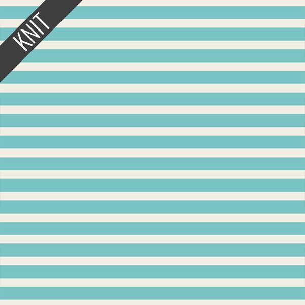 Striped Alike Knit in Aqua