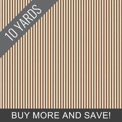 1/8" Stripe in Teddy Bear on Ivory - 10 Yard Bolt