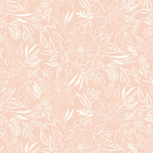 Floral Sketch in Pink Bloom