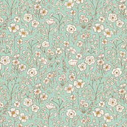 Wildflower Garden in Aqua Sky
