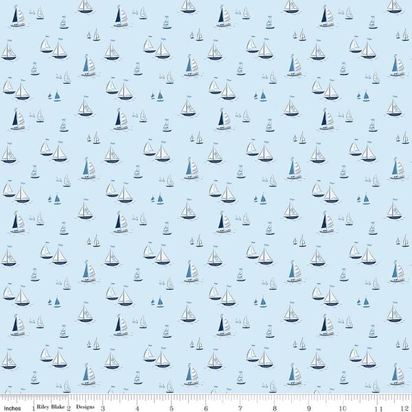Sailboats in Blue