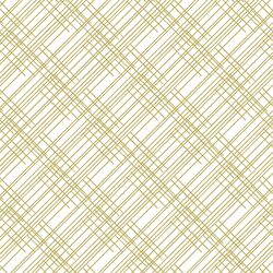 Thatched in Brass on White