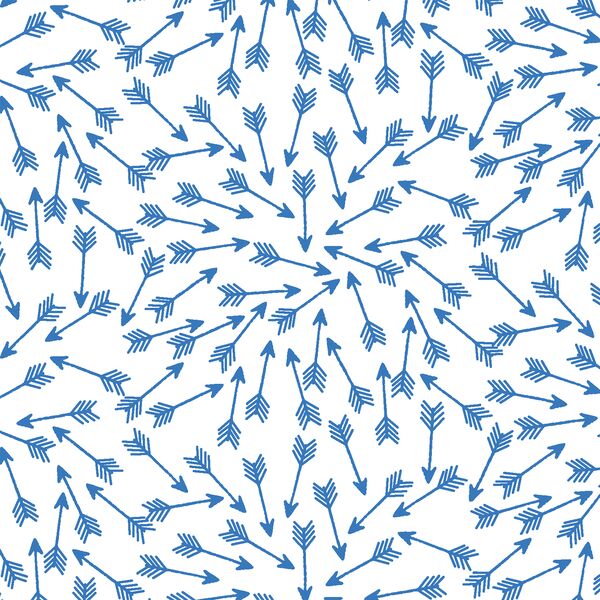 Arrows in Cerulean on White