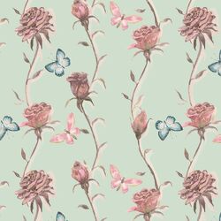 Rose Vine in Mint Green