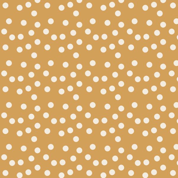 Big Scalloped Polka Dots in Honey Gold