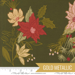Festive Florals in Pine Metallic