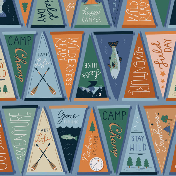 Field Pennants in Blue