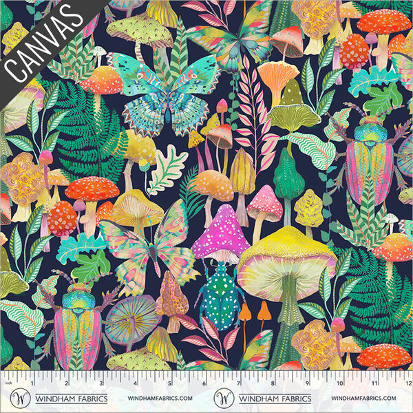 Forest Magic Canvas in Midnight