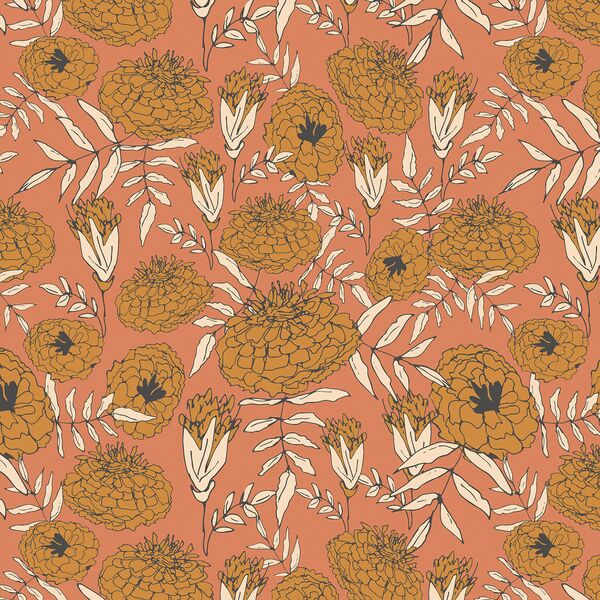 Marigold Garden in Light Berry