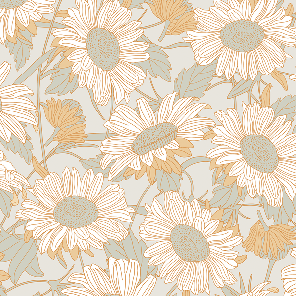 Large Daisies in French Gray Hawthorne Supply Co