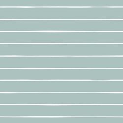 Stripe in White on Blue Lagoon