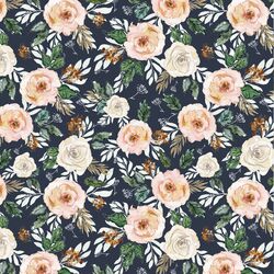 Frosted Floral in Evening Blue