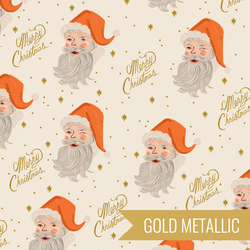 Santa in Cream Metallic