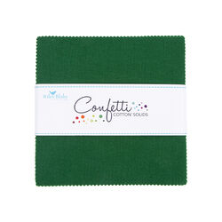 Confetti Cotton 5" Square Pack in Christmas Green