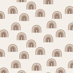 Small Retro Rainbows in Mocha