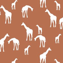 Giraffe Silhouette in Terracotta
