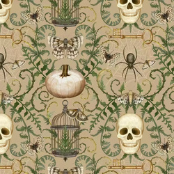 Damask in Tan