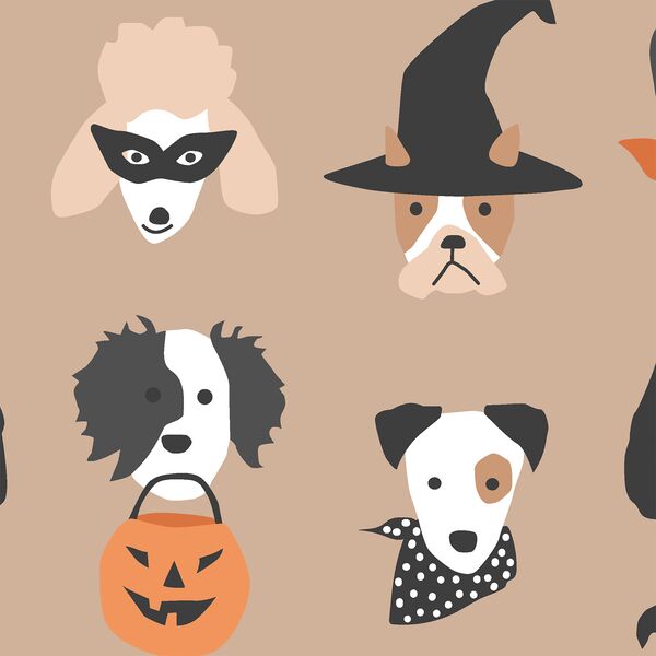 Large Halloween Pups in Autumn Brown