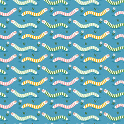 Wise Worms in Dark Turquoise
