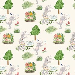 Dancing Bunnies in Ivory