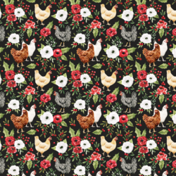 Little Festive Chickens in Midnight