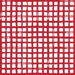 Watercolor Plaid in Red Apple
