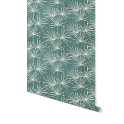 Mid Century Palms in Teal