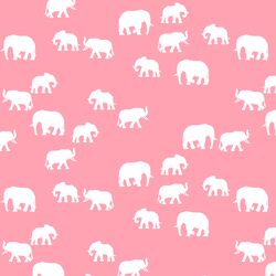 Elephant Silhouette in Rose Pink
