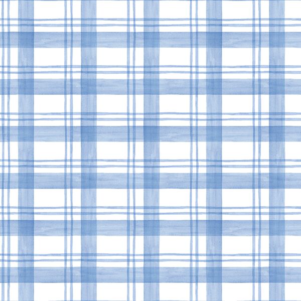 Meadow Plaid in Sky Blue