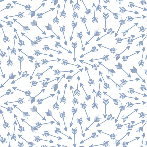 Arrows in Cornflower on White