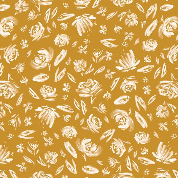 Spring Flowers in Gold