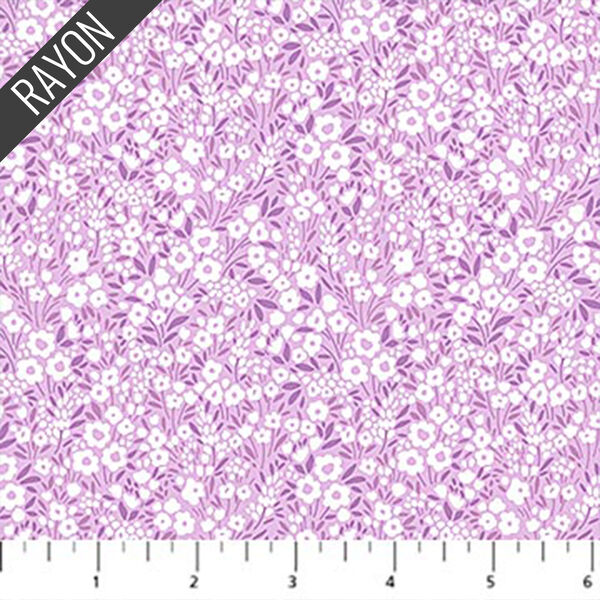 Flora Vista Rayon in Lilac