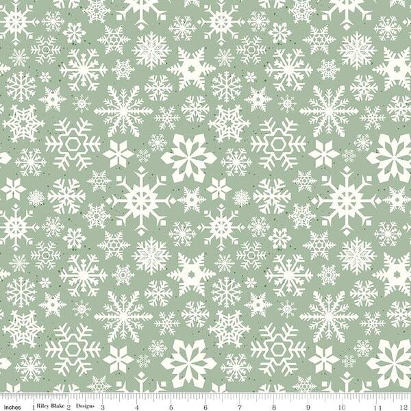 Snowflakes in Sage