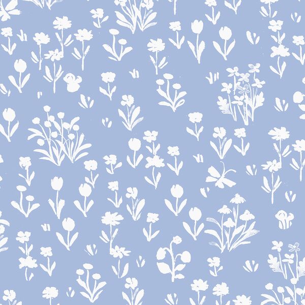 Large Garden Silhouette in Pond Blue