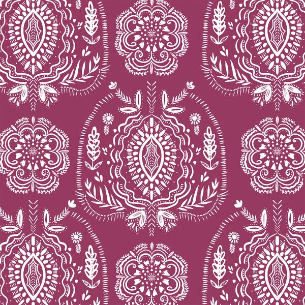 Medallions in Deep Rose